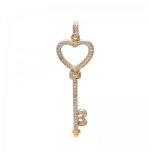 18k Gold plated pendant with cubic zirconium