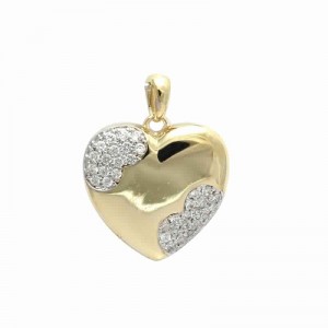 18k Gold plated pendant with cubic zirconium
