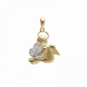 18k Gold plated pendant with cubic zirconium