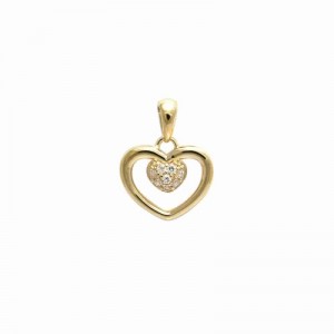 18k Gold plated pendant with cubic zirconium
