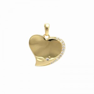 18k Gold plated pendant with cubic zirconium
