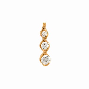 18k Gold plated pendant with cubic zirconium