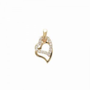 18k Gold plated pendant with cubic zirconium