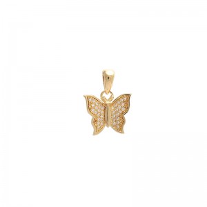 18k Gold plated pendant with cubic zirconium